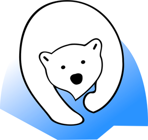 Vector graphics of polar bear sign