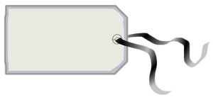 Tag with a ribbon vector image