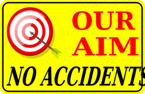 Affiche pour une campagne contre les accidents vector illustration