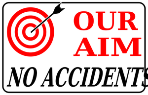 Semn pentru o campanie împotriva accidentelor vector illustration