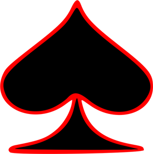 Grafika wektorowa symbol karty przedstawione pik