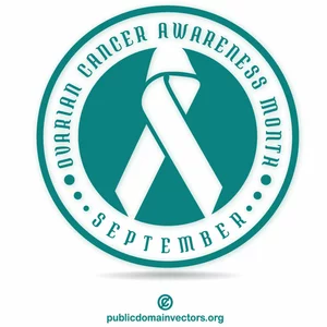 Ovarian cancer ribbon sticker