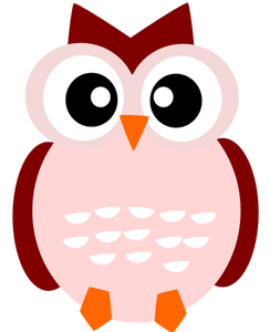Cute owl vector drawing
