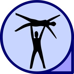Vektorbild av akrobatik ikonen