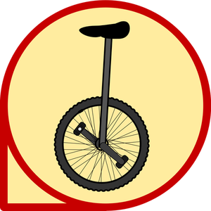 Unicycle pictograma de desen vector