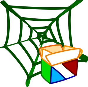 Pakket netwerk kleur vector illustraties