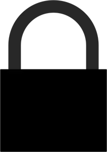 Silhouet vector afbeelding van een gesloten hangslot