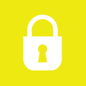 Imágenes Prediseñadas Vector de icono de seguridad amarillo