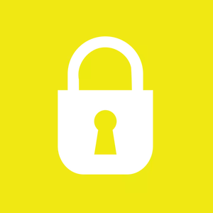Image clipart vectoriel d'icône jaune sécurité