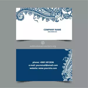 Paisley design for business card