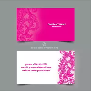 Cartão-de-rosa com desenho floral