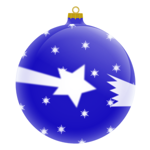 Blue Christmas ornament vector image
