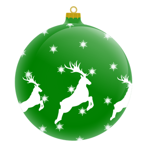 Green Christmas ornament vector afbeelding