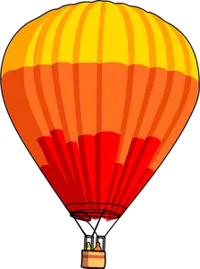 Vector graphics of red and orange air balloon