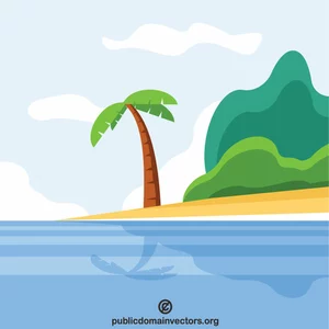 Palmetrær og havet
