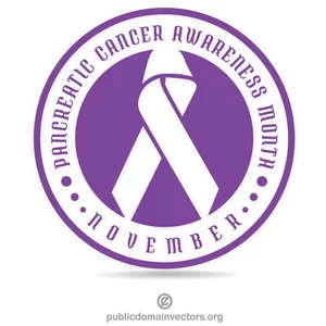 Pancreatic cancer ribbon sticker