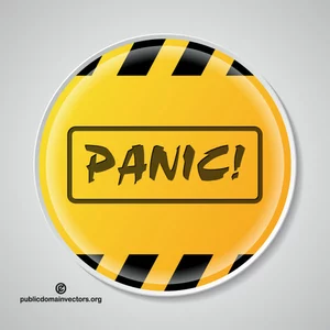Het pictogram van de vector van paniek knop