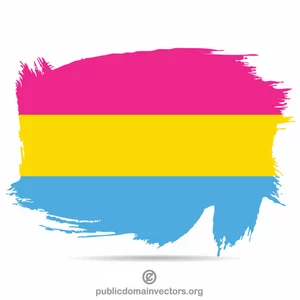Coup de peinture de drapeau pansexuel