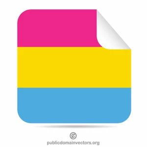 Pansexual bendera mengupas stiker