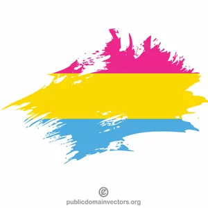 Pansexuelle Flagge Farbe Spritzer