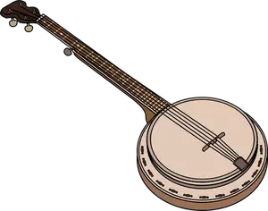 Vector de la imagen de banjo cordófono