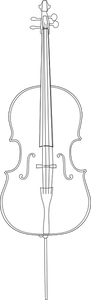 Desen de linie violoncel vectoriale