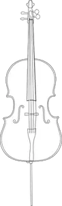 Cello vector lijntekening