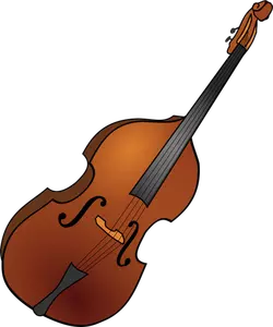 Vector image of double bass instrument
