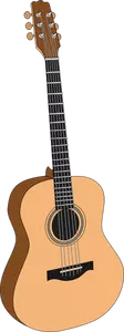 Desenho vetorial de guitarra acústica