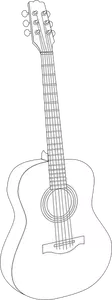 Ilustração vetorial de guitarra acústica
