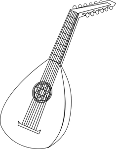 Vector illustration of lute