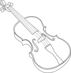 Imagem de contorno vetorial de violino