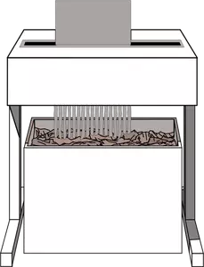 Imagem de vetor de trituradora de papel