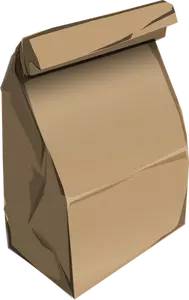 Vector drawing of fast food recyclable paper bag