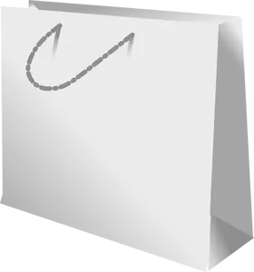 Vektor ilustrasi premi kertas putih tas