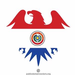Aigle héraldique de drapeau du Paraguay