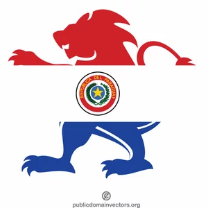 Paraguay flag heraldic lion