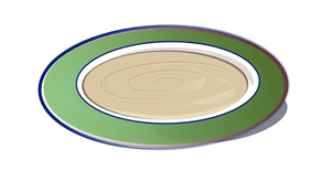 Hummus op een plaat vector illustraties