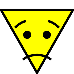 Triangle confus visage icône vector image