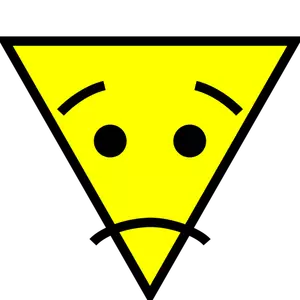 Verwirrt Dreieck Gesicht Symbol Vektor-Bild