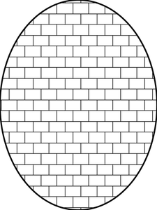 Vector illustration of pattern brick outline