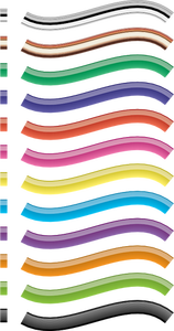 Set di colore diverso pennelli disegno vettoriale