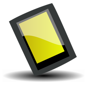 Vector image of glossy tilted black PDA device