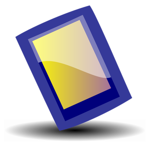 Drawing of blue tilted PDA