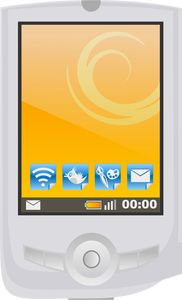 Modern PDA with apps vector image