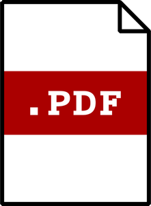 Vector drawing of pdf file type computer icon
