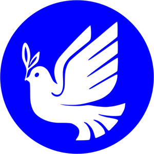Vol bleu colombe dessin vectoriel de silhouette