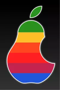 Çok renkli armut logo vektör küçük resmini