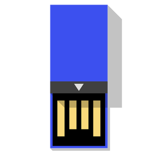 Ilustración USB clip unidad vector