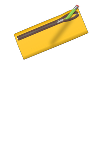 Caja de lápiz amarillo